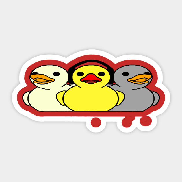 Trio of Ducks (no text) Sticker by joetheboss05